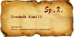 Szedmák Kamill névjegykártya
